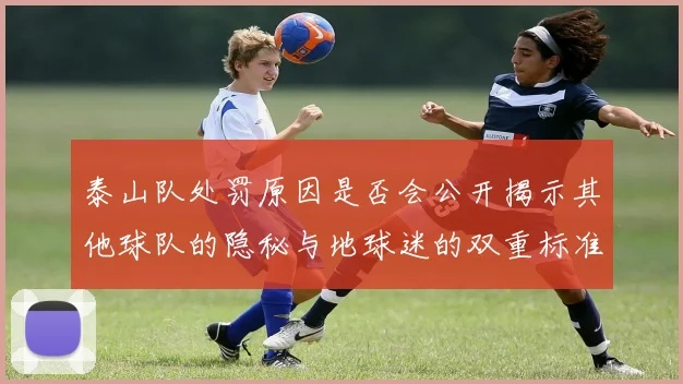 泰山队处罚原因是否会公开揭示其他球队的隐秘与地球迷的双重标准